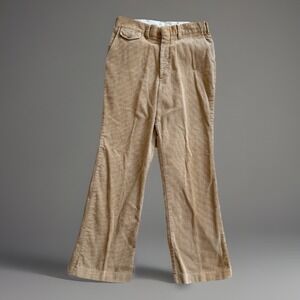 Thomson Tan Corduroy Pants Mens 36x32 Vintage Wide Leg USA